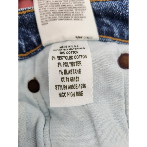 Agolde 29 Nico Slim Fit Straight Jeans Pants High Rise Betray Blue - Picture 10 of 10